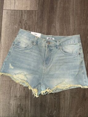 Chelsea Light Wash Distressed Denim Shorts